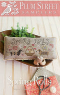 PLUM STREET SAMPLERS "Spring Rolls" Counted Cross Stitch Pattern/Chart, Dogs, Dachshunds, Pattern Only