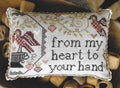 PLUM STREET SAMPLERS "Sewn in Friendship"  Counted Cross Stitch Pattern  Friendship, Birds, Pin-Keep, Paper Pattern
