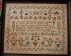 PLUM STREET SAMPLERS "1837 Crown Sampler"  Counted Cross Stitch Pattern  Antique Sampler,  Paper Pattern