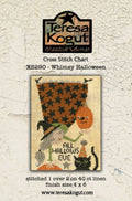 TERESA KOGUT "Whimsy Halloween"  Counted Cross Stitch Pattern  Witch, Pumpkin, All Hallows Eve, Black Cat, Pattern Only