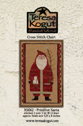 TERESA KOGUT "Primitive Santa"  Counted Cross Stitch Pattern  Winter, Christmas, Snowman, Christmas Tree, Pattern Only