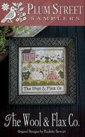 PLUM STREET SAMPLERS "The Wool & Flax Co."  Counted Cross Stitch Pattern   Sheep, Farm, Paper Pattern