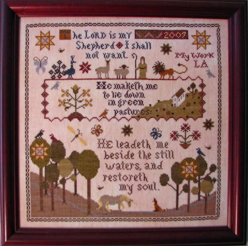 PLUM STREET SAMPLERS "Still Waters"  Counted Cross Stitch Pattern   Paulette Stewart, Paper Pattern