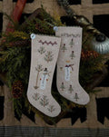 PLUM STREET SAMPLERS "Wintertide Friends"  Counted Cross Stitch Pattern  Winter, Snowmen, Christmas Stockings, Paper Pattern
