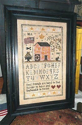 CHESSIE & ME "Friends of the Mill Sampler" Counted Cross Stitch Pattern, Alphabet, Americana, Primitive, Pattern Only