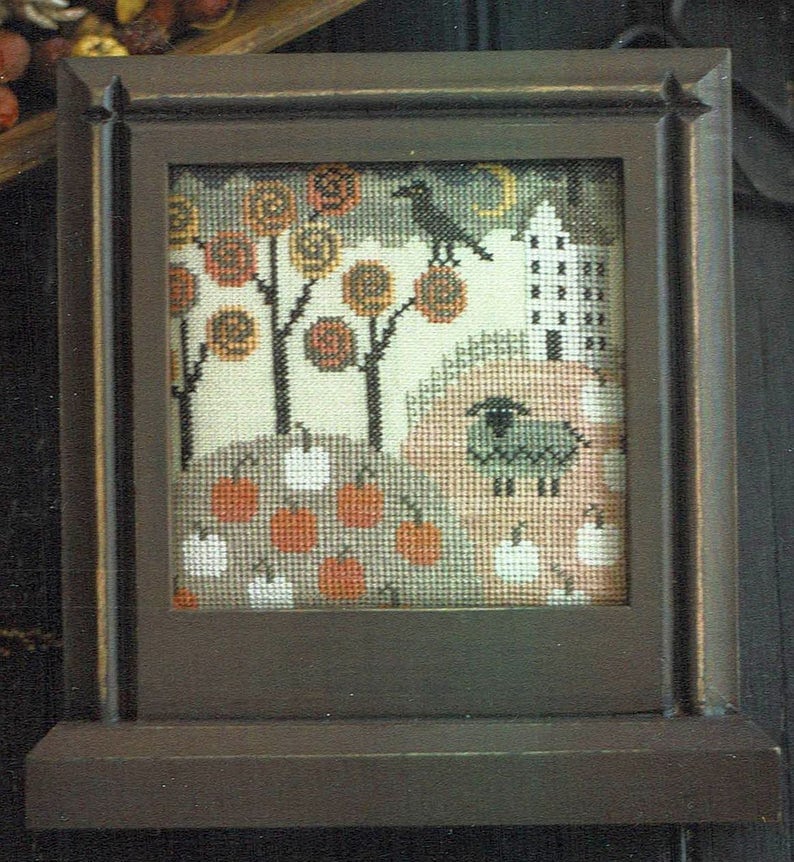 PLUM STREET SAMPLERS "Autumn Ewe"  I belong With You  Counted Cross Stitch Pattern  Black Crow, Sheep, Pumpkins, Fall, Paper Pattern