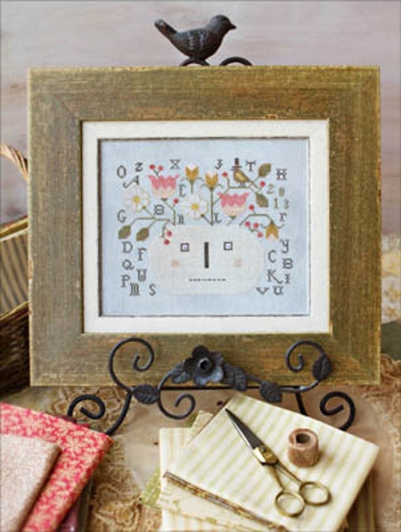 PLUM STREET SAMPLERS "Spring Jack"  Counted Cross Stitch Pattern  Paulette Stewart, Sampler, Alphabet, Paper Pattern