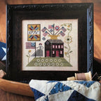 PLUM STREET SAMPLERS "Betsy's House"  Counted Cross Stitch Pattern  Summer, Fourth of July, 1776, Americana, Flag, Paper Pattern