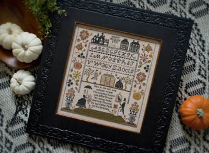 PLUM STREET SAMPLERS "Jack's Bash"  Counted Cross Stitch Pattern   Fall, Autumn, Happy Halloween, Sampler, Paper Pattern