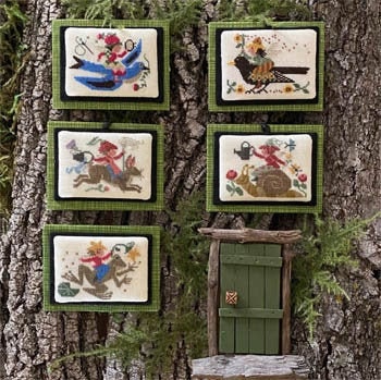 The Prairie Schooler ""Prairie Fairies" Cross Stitch Pattern, Primitive, 5 Fairy Patterns, Reprint Hoffman, Book No. 210