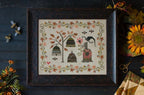 PLUM STREET SAMPLERS "Harvest Keeper"  Counted Cross Stitch Pattern  Witch, Halloween, Autumn, Fall, Paper Pattern