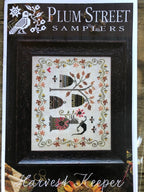 PLUM STREET SAMPLERS "Harvest Keeper"  Counted Cross Stitch Pattern  Witch, Halloween, Autumn, Fall, Paper Pattern