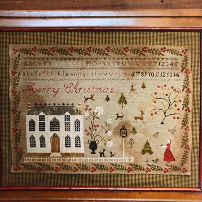 STACY NASH "Christmas at Hollyberry Farm" Counted Cross Stitch Pattern, Merry Christmas, Winter, Sampler, Pattern Only