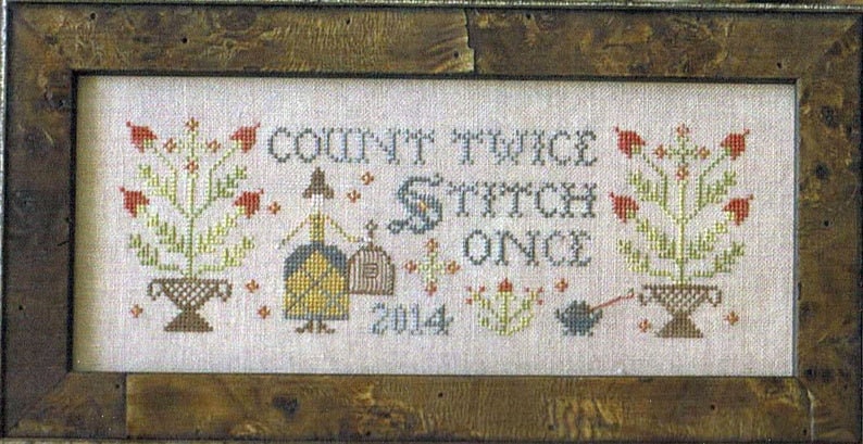 PLUM STREET SAMPLERS "Count Twice"  Counted Cross Stitch Pattern  Count Twice Stitch Once, Paper Pattern