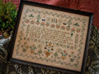 PLUM STREET SAMPLERS "1837 Crown Sampler"  Counted Cross Stitch Pattern  Antique Sampler,  Paper Pattern