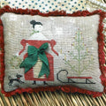 STACY NASH PRIMITIVES "Deck the Halls Pinkeep" Counted Cross Stitch Pattern, Christmas, Winter, Holidays, Chart, Pattern Only