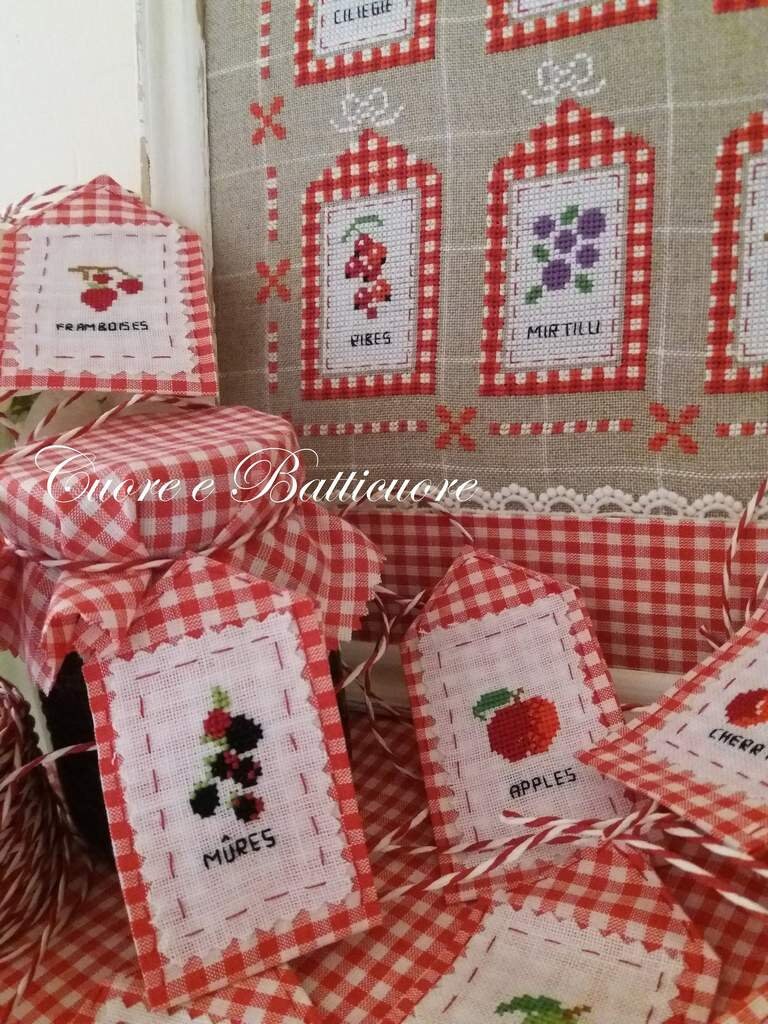 CUORE E BATTICUORE "Pane, Burro e Marmellata (Bread Butter and Jam)"  Counted Cross Stitch Pattern  Pattern Pattern