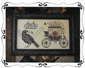 PLUM STREET SAMPLERS "Halloween Delivery"  Counted Cross Stitch Pattern  Fall, Autumn, Pumpkin, Crow, Coach, Primitive, Paper Pattern
