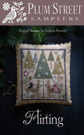 PLUM STREET SAMPLERS "Flirting"  Counted Cross Stitch Pattern  Pilgrim Couple, Deer, Paper Pattern
