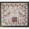 The SCARLETT HOUSE "Rachel Howells 1856"  Counted Cross Stitch Pattern  Sampler, Chart, Pattern Only