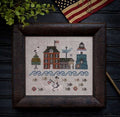 PLUM STREET SAMPLERS "Summer in Nantucket"  Counted Cross Stitch Pattern  Chart, Seaside, Whales, Americana, Paper Pattern