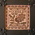 PLUM STREET SAMPLERS "Gobble"  Counted Cross Stitch Pattern  Thanksgiving, Turkey, Autumn, Fall, Chart, Paper Pattern