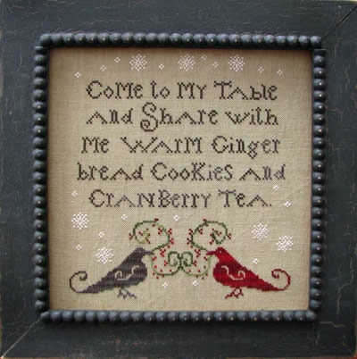 PLUM STREET SAMPLERS "Christmas Tea"  Counted Cross Stitch Pattern  Chart, Holidays, Winter, Paper Pattern