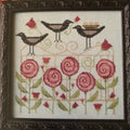 PLUM STREET SAMPLERS "Trellis Blackbirds"  Counted Cross Stitch Pattern  Blackbirds, Pink Flowers, Adorable!, Paper Pattern