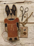 STACY NASH PRIMITIVES "Animal Crackers Series - Scarlett"  Counted Cross Stitch Pattern, Chart, Dog , Boston Terrier, Pattern Only