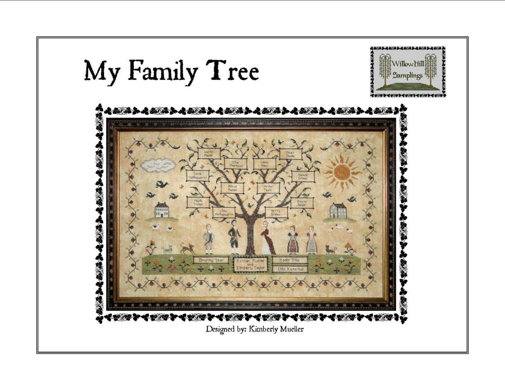 PDF INSTANT DOWNLOAD  Willow Hill Samplings  "My Family Tree"  Counted Cross Stitch Pattern  Kimberly Mueller  Chart  Pattern Only