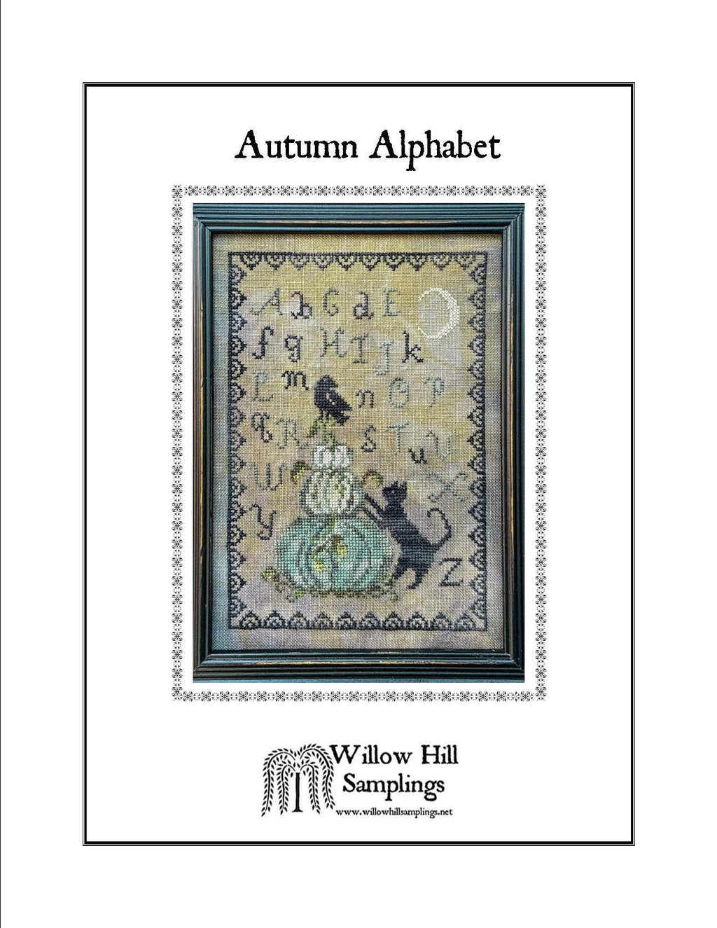 PDF INSTANT DOWNLOAD  Willow Hill Samplings  "Autumn Alphabet"  Counted Cross Stitch Pattern  Halloween  Pattern Only