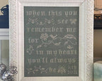 PDF INSTANT DOWNLOAD  Willow Hill Samplings  "Remember Me"  Counted Cross Stitch Pattern  Pattern Only