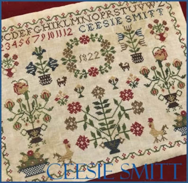 THE SCARLETT HOUSE "Ceesie Smitt" Counted Cross Stitch Pattern, Chart, Dutch Sampler, Chart, Pattern Only