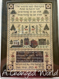 THE SCARLETT HOUSE "A Changed World" Counted Cross Stitch Pattern, Chart, Sampler, Pattern Only