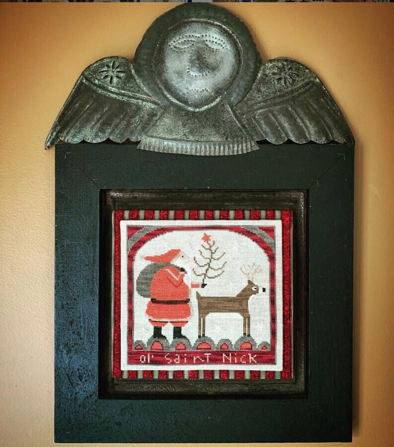 TERESA KOGUT "Ol' St Nick"  Counted Cross Stitch Pattern  Christmas, Winter, Santa, Reindeer, Chart, Pattern Only