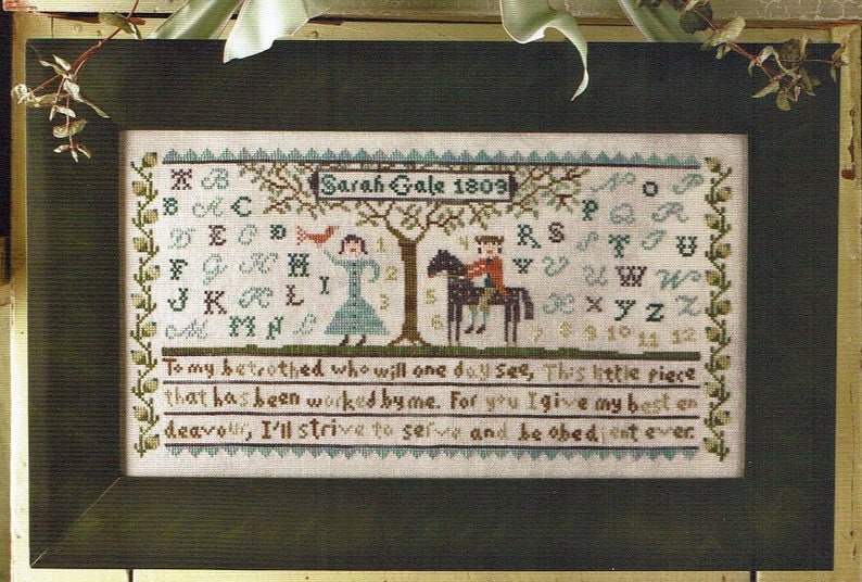 My Betrothed Sampler by Birds of a Feather Counted Cross Stitch Pattern/Chart