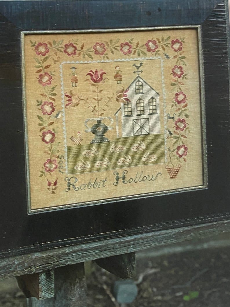 STACY NASH PRIMITIVES "Rabbit Hollow Farm Sampler" Counted Cross Stitch Pattern, Chart, Sampler, Pattern Only