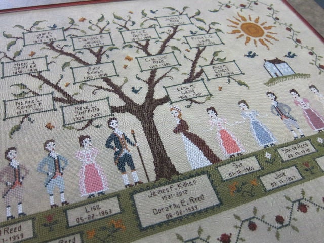 PDF INSTANT DOWNLOAD  Willow Hill Samplings  "My Family Tree"  Counted Cross Stitch Pattern  Kimberly Mueller  Chart  Pattern Only