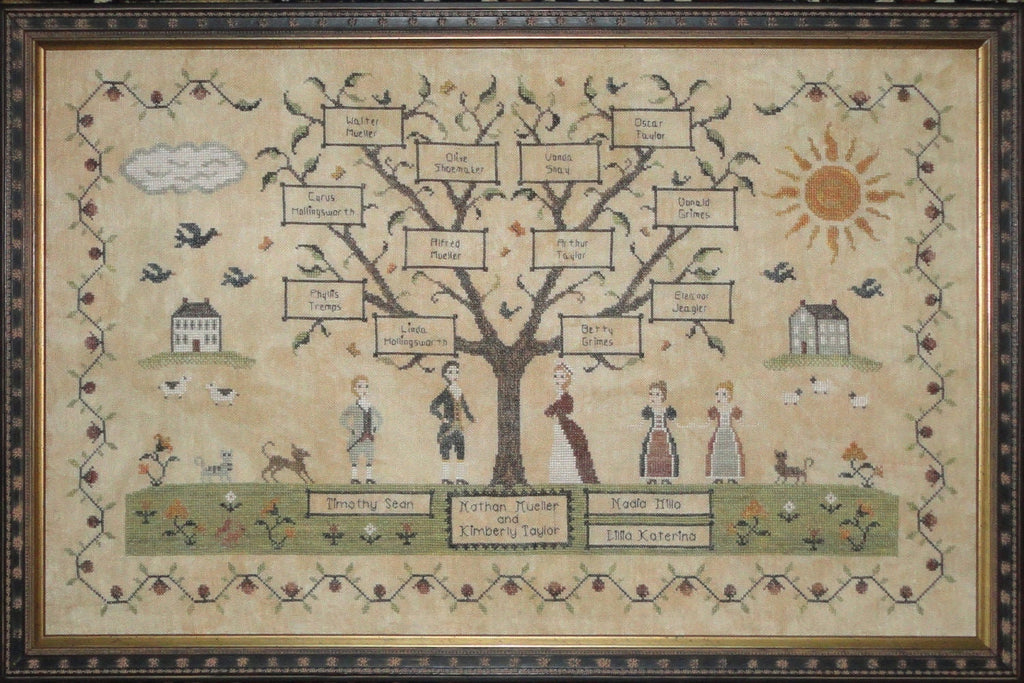 PDF INSTANT DOWNLOAD  Willow Hill Samplings  "My Family Tree"  Counted Cross Stitch Pattern  Kimberly Mueller  Chart  Pattern Only