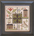 The SCARLETT HOUSE "Center Point Sampler"  Counted Cross Stitch Pattern  chart, Pattern Only