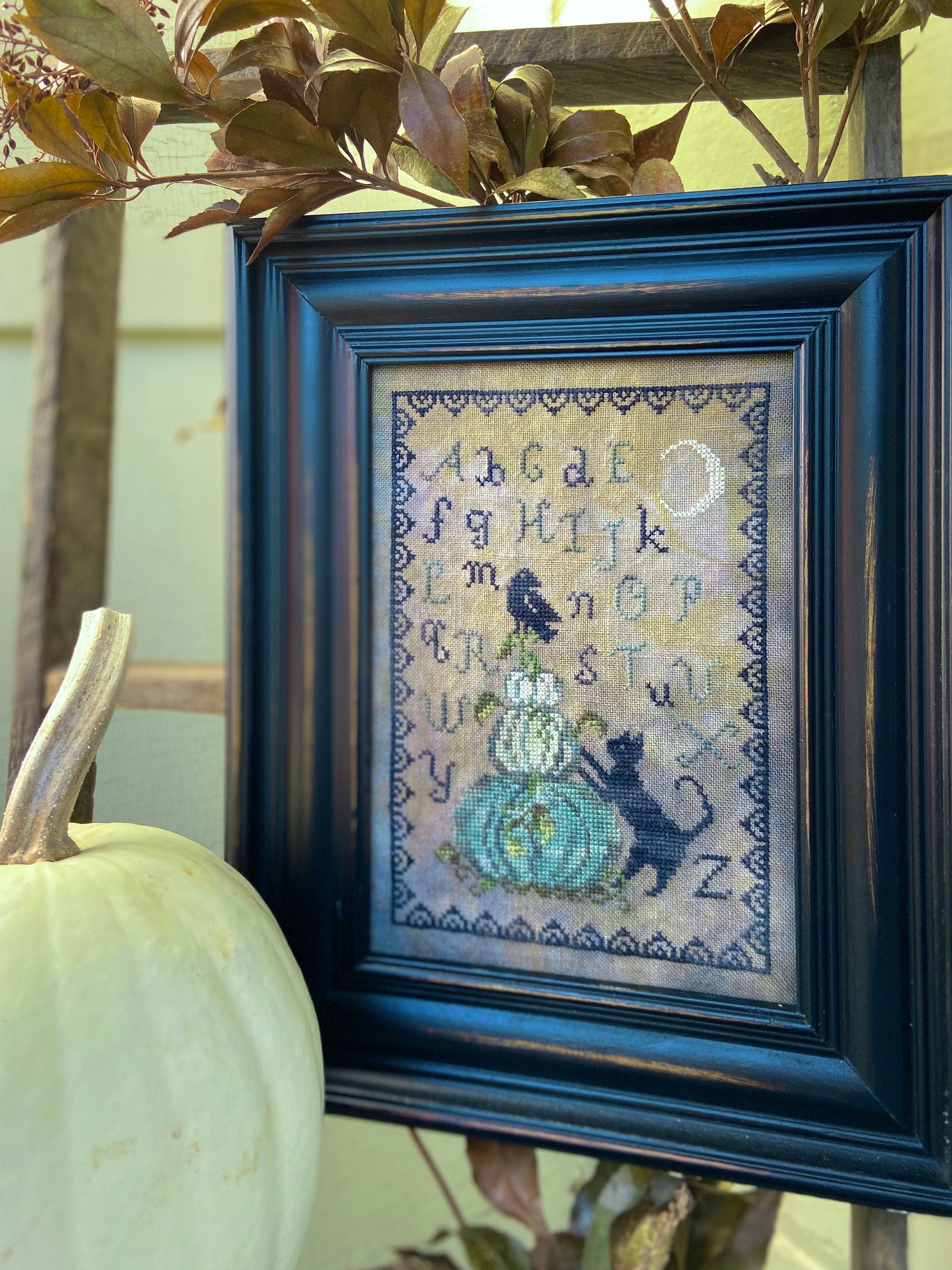 PDF INSTANT DOWNLOAD  Willow Hill Samplings  "Autumn Alphabet"  Counted Cross Stitch Pattern  Halloween  Pattern Only