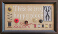 The SCARLETT HOUSE "This is my Happy Place"  Counted Cross Stitch Pattern  Chart, Christmas, Pattern Only