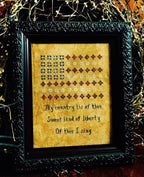 PDF INSTANT DOWNLOAD  Willow Hill Samplings  "My Country 'Tis of Thee"  Counted Cross Stitch Pattern  Americana  Pattern Only