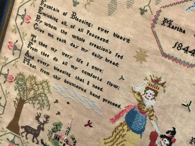Hands Across The Sea Samplers "MARTHA JAMES 1844" An English School Girl Sampler, Cross Stitch Pattern, Reproduction, Pattern Only