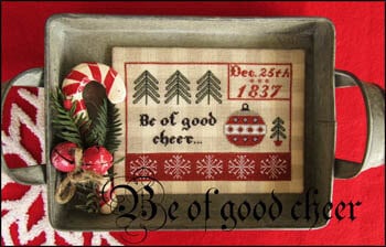 The SCARLETT HOUSE "Be of Good Cheer"  Counted Cross Stitch Pattern  Chart, Holidays, Christmas, Winter, Pattern Only