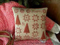THREADWORK PRIMITIVES • "Merry & Bright" • Counted Cross Stitch Pattern w Wool Accents • Chart • Sampler • Primitive • Pattern Only