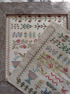 PDF INSTAND DOWNLOAD  "Manon's Garden", by Mojo Stitches  Counted Cross Stitch Pattern  Antique Reproduction Sampler  Pattern Only