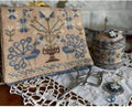 MANI Di DONNA "Blue Peacocks Sewing Set" Counted Cross Stitch Pattern, Chart, Fall Needlework Expo 2021, Pattern ONLY