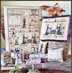 Crocette A Gogo  "Waiting For Halloween"  Counted Cross Stitch Chart  10 Patterns  Black Cat, Witches, Ghosts, Pattern Only
