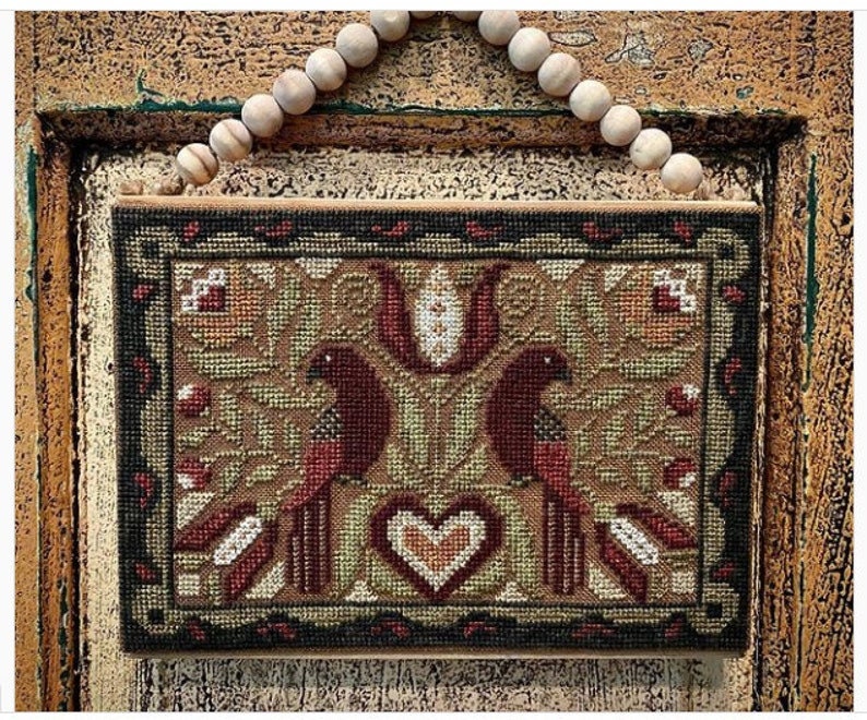 TERESA KOGUT "Two In A Bush"  Counted Cross Stitch Pattern  Chart, Fall Needlework Expo 2021, Pattern Only